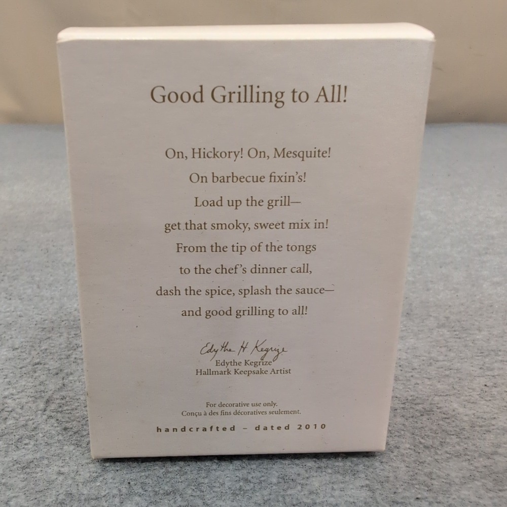 Hallmark 2010 Good Grilling to All Reindeer BBQ Christmas Ornament - Picture 2 of 3